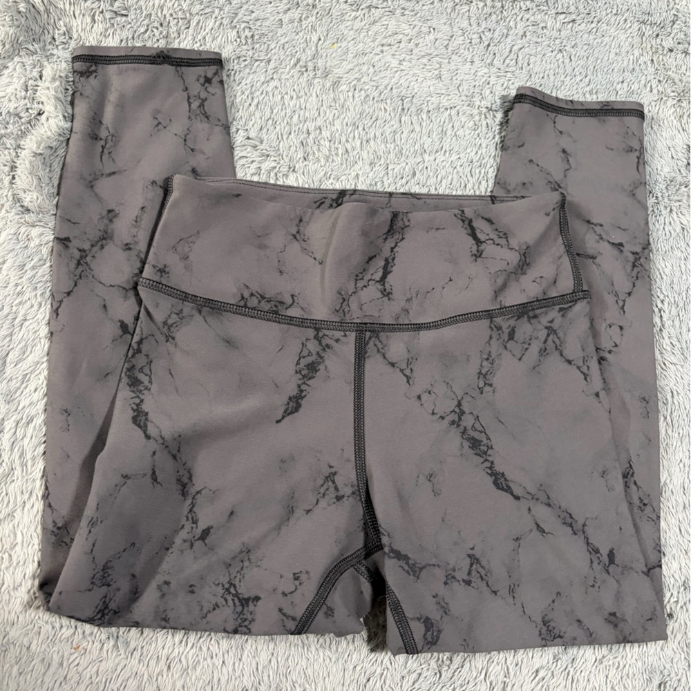 Kids Marble Pattern Leggings - Gray
